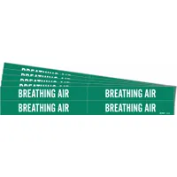 Pipe Marker: Breathing Air, Green, White, Fits 3/4 to 2 3/8 in Pipe O.D., 4 Pipe Markers, 5 PK (MPN 7035-4-PK)