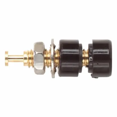 POMONA Banana Jack: 7/8 in Lg, 5 A Max Current Measurement - Shorting Bar Pin Tip Plugs