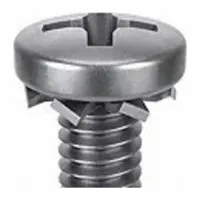 SEMS Screw: External Tooth, #4-40 Thread Size, 5/16 in Lg, Stainless Steel, Passivated, Pan, 50 PK (MPN 1-PPE-4C-31)