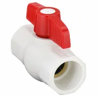 NDS Manual Two-Way Ball Valve: 1 in, PVC, Angle, Socket x Socket, 150 psi Max. Pressure (CWP), Tee (MPN E1410-10)