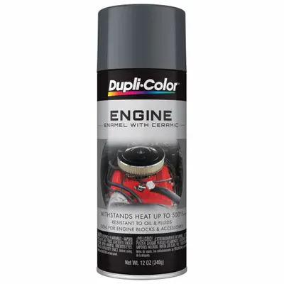 DUPLI-COLOR Cast Iron Gray Engine Enamel, Gloss, 14 sq ft Coverage - High Heat Enamels