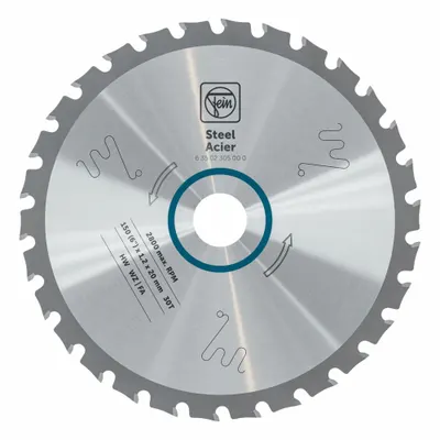 FEIN Circular Saw Blade: 6 in Blade Dia., 30 Teeth, 0.06 in Cut Wd, 3/4 in Arbor Size - Steel & General Metal-Cutting Blades