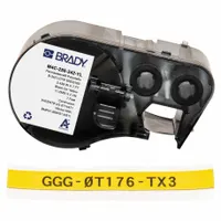 Sleeve Label: 7/16 in, Polyolefin, Yellow (Matte), For 8 AWG to 16 AWG Wire Gauge (MPN M4C-250-342-YL)