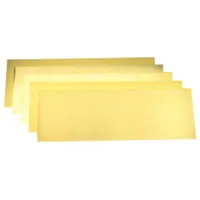 Shim Stock Assortment,Brass,15 pcs: Inch, 18 in Shim Lg, 6 in Shim Wd, Brass, Grade 260, Plain (MPN 17955)