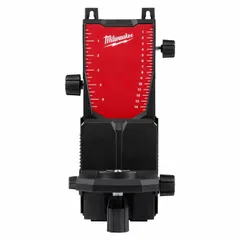This rotary laser wall mount is constructed of plastic and designed for mounting rotary laser levels to vertical surfaces. It features a 5/8"-11 thread for compatibility with standard laser levels and has an overall height of 15 inches. Suitable for layout and alignment tasks requiring a stable, hands-free setup.