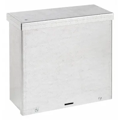 WIEGMANN Enclosure: Steel, 18 in x 18 in x 6 in, 3R, Solid Cover, Screw On, Included - Steel Enclosures with Screw-On Covers
