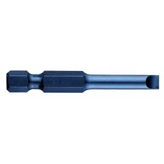 This 5-pack of slotted head impact bits features a hex shank for secure fit in impact drivers. The bits are made from S2 steel and are sized 10F-12R for use in industrial assembly, maintenance, and general fastening tasks.