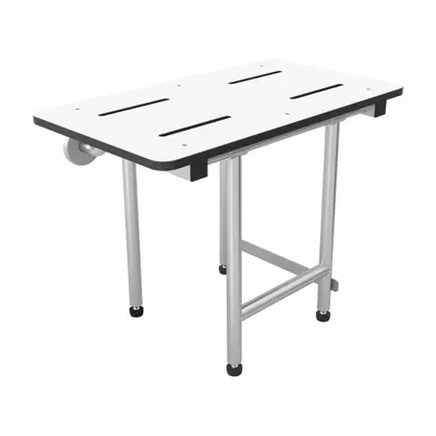WINGITS RECTANGULAR SHOWER SEAT: Phenolic, 32 in Max. Seat Wd - Shower Benches & Seats