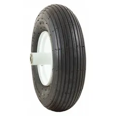 MARASTAR wheelbarrow tire in size 4.00-6 with SU12 tread pattern. Supplied as tire only, fits standard 4.00-6 rims. Suitable for wheelbarrows and light lawn/garden equipment used on soil, grass, or other soft surfaces.