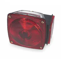GROTE Trailer Light: Incandescent, Trailer Light, Red, Rectangular, 4 1/2 in Overall Ht, Bracket (MPN 52312)