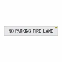 Individual Stencil: No Parking Fire Lane, 0.062 in Thick, 4 in Overall Ht, 48 in Overall Wd, Message (MPN 116-0WM22)