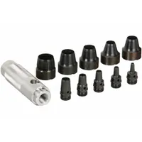 Hollow Punch Set: 1 in_5/8 in Overall Lg, 11 Pieces, Case, SAE, Hollow, Hollow Punch (MPN 66008)