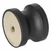 JW WINCO Vibration-Isolating Mount: Hourglass, Natural Rubber, Female x Female Style (MPN 356.3-15-15-12-8-55)