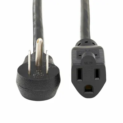 EATON TRIPP LITE Power Cord: 3 ft Lg, 3/14, 5-15P Plug, 5-15R Receptacle, SJT, PVC - Electronic Equipment Power Cords
