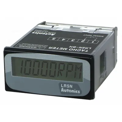AUTONICS Pulse Meter: 0.1 RPM Min RPM, 10,000 RPM Max RPM, 0.1% of Reading RPM Accuracy - Panel Mount Tachometers