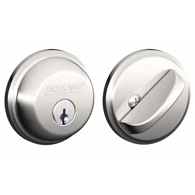 SCHLAGE Deadbolt Lock: Cylindrical, 1 3/8 in Door Thick - Max - Standard Cylindrical Deadbolts