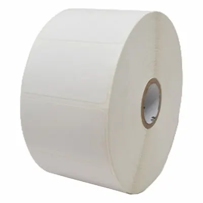 ZEBRA Barcode Printer Labels: 2 1/4 in Label Wd, 1 1/4 in Label Ht, White, 1 in Core Dia. - Desktop Direct Thermal Labels