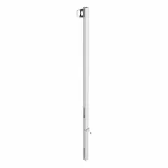 This steel bracket and tensioner secures a self-retracting lifeline to a ladder, forming part of a fall-protection system for workers at height. It has a 310 lb capacity and a 2 in channel width.