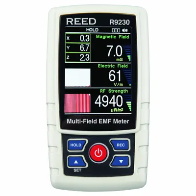 REED INSTRUMENTS Multi-Field EMF Meter: +/-1dB at 1V/m and 900 MHz - Magnetic Field Meters