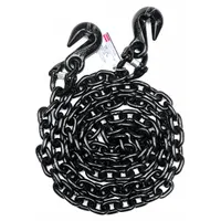 DAYTON Chain Sling: 9/32 in Chain Trade Size, 80 Chain Grade, Grab Hook, Steel, Fixed