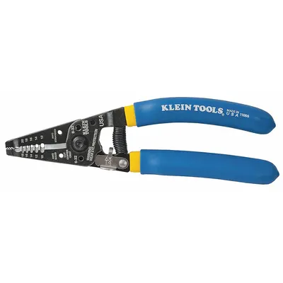 KLEIN TOOLS Wire Stripper: 18 AWG to 10 AWG, 7 1/8 in Overall Lg, Std Cushion Grip - Multifunction Wire Strippers