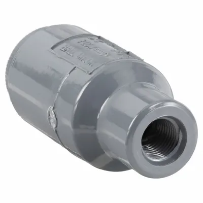 HAYWARD Check Valve: Ball, Inline Valve Body, PVC, 1/4 in Pipe Size, FNPT x FNPT - PVC Ball Check Valves