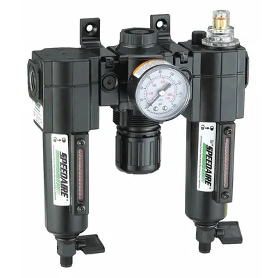 SPEEDAIRE Filter/Regulator/Lubricator: 1/4 in NPT, 51 cfm, 250 psi Max Op Pressure - Speedaire Filter, Regulator & Lubricators (FRLs)