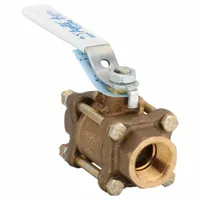 APOLLO Manual Two-Way Ball Valve: 3/4 in Size, Bronze, Straight, FNPT x FNPT, Full Port Ball Port (MPN 82LF14401)