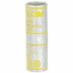 Copper barrel butt splice for joining 250 kcmil copper conductors. Yellow color code indicates wire range. Uses Die Code U29RT for crimping. Suitable for power distribution and heavy equipment installations.