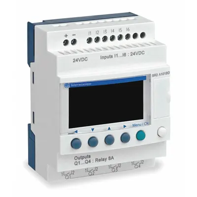 SCHNEIDER Compact Smart Relay: (6) Discrete, (4) Relay - Schneider Zelio Series Smart Relays