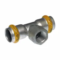 APOLLO Crimp Tee Fitting: 1 1/2 in Pipe x 3/4 in Pipe x 1 1/2 in CTS Size, HNBR, SmartPress (MPN 123456884)
