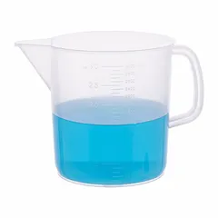 APPROVED VENDOR Low Form Plastic Beaker with Handle, Translucent Polypropylene, Molded Graduations, MPN 335710