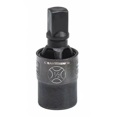 GEARWRENCH Socket Adapter: 1/2 in Input Drive Size, Black Oxide, 1/2 in Output Drive Size - 1/2" Drive Impact Socket Adapters