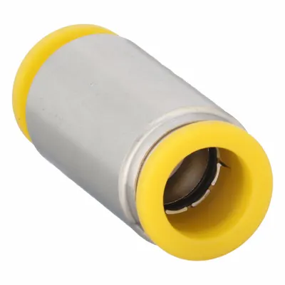 PARKER Push-Fit Union Fitting: 12 mm OD x 12 mm OD Size, Push-to-Connect x Push-to-Connect - Nickel-Plated Brass Tube Fittings