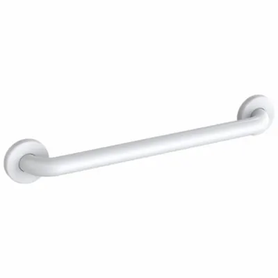 WINGITS Wall Grab Bar: Straight, 18 in Lg, 1 1/4 in Dia, Stainless Steel, Painted - Anti-Microbial Grab Bars