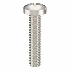 These pan head machine screws feature an M8x1.25 thread, 40 mm length, and are made from 18-8 stainless steel with a plain finish. They have a Phillips drive size #4 and are supplied in a 10-pack. Commonly used in machinery assembly, electronic enclosures, and general fastening applications where a low-profile head is required.