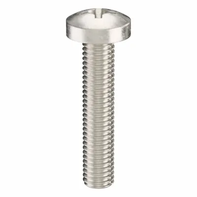 USA INDUSTRIALS Machine Screw: M8x1.25 Thread Size, 40 mm Lg, 18-8, Stainless Steel, Plain - Pan Head Machine Screws