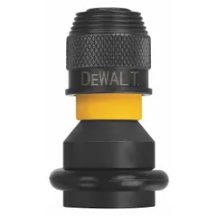 This DEWALT impact socket features a 1/2" drive, SAE 1/4" socket size, and a 6-point standard profile. With a 3" overall length and black phosphate finish, it is designed for use with impact wrenches in fastening and loosening applications.