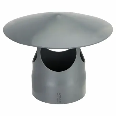 PLASTIC SUPPLY Rain Cap: PVC, For 14 in Duct Dia, 20 in Overall Lg, 14 in Inlet Dia - Rain Caps