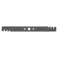Replacement blade for walk-behind mowers with 21-inch decks. Measures 21 inches long and 2 inches wide. Center hole diameter not specified. Restores cutting performance on compatible mowers.