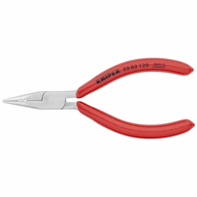 KNIPEX Long Nose Plier: 1 1/4 in Max Jaw Opening, 5 in Overall Lg, 1 1/8 in Jaw Lg - Needle-Nose Pliers