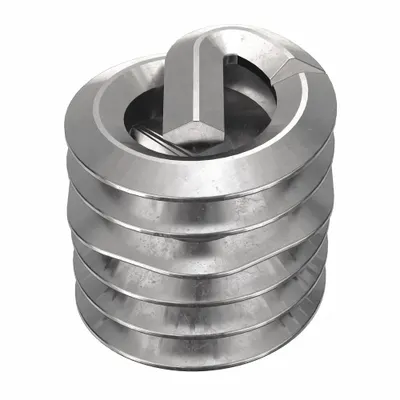 HELI-COIL Helical Insert: Tanged Tang Style, Free-Running, #4-40 Thread Size, Plain - Free-Running Tanged Helical Inserts