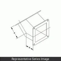 This 45-degree elbow is used in corrosion-resistant washdown wireway systems to route electrical cables around corners. Constructed from stainless steel with a smooth brushed finish, it resists moisture and cleaning chemicals. Height: 6 in. Part number: 1487D4PSS