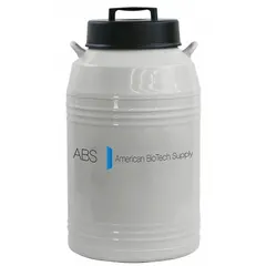 Aluminum cryogenic box rack storage unit with 22 in overall diameter and 38 in overall height. Includes hanging racks and a lid lock for safety. Used for organizing and storing cryogenic boxes in low-temperature environments.