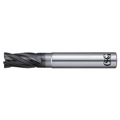 OSG Roughing End Mill: Carbide, WXL Coated, 4 Flute, 1" Mill Dia, 2" LOC, 0.03" Chf - Fast-Cutting Corner-Chamfer Carbide Roughing End Mills for Hardened Materials