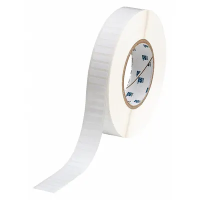 BRADY THT-49-473-10 Precut Label Roll, 1 3/32 in x 1/4 in, White Gloss Polyester - Brady Precut Label Rolls