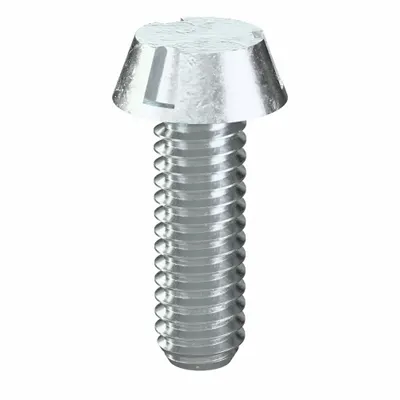 TAMPER-PRUF SCREW Tamper Resistant Screw: #8-32 Thread Size, 1/2 in Lg, Steel, Zinc-Plated - Round Head Conical Tamper-Resistant Machine Screws