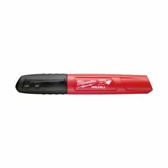 This general purpose ink marker features a chisel tip and black ink with a dry time under 30 seconds. The plastic body and standard actuation style suit marking on metal, plastic, and wood in construction, fabrication, and maintenance tasks.