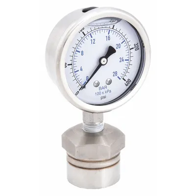 KODIAK KC301L25400/DSM3511 Dial Pressure Gauge with 316 SS - Dial Pressure Gauges with 316 SS Female-Threaded Mini-Seal