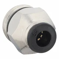 AIGNEP USA Push-Fit Adapter Fitting: 6 mm OD x 3/8 in Pipe Size, Push-to-Connect x Universal Thread (MPN 50000N-6-3/8)